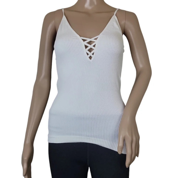 FP White Crossfire Lace Up Tank - Picture 1 of 4